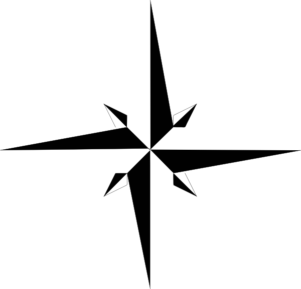 compass clipart black and white