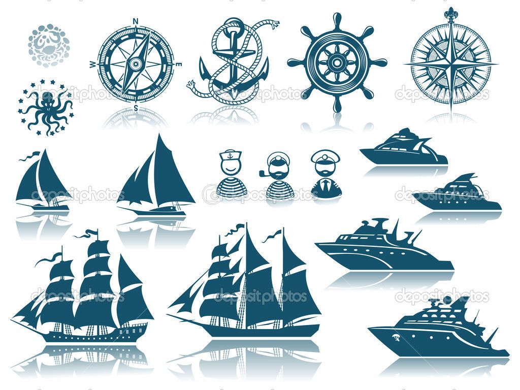 compass clipart boat