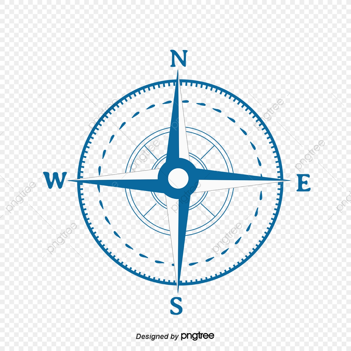 Compass clipart border. Cartoon cute hand drawn