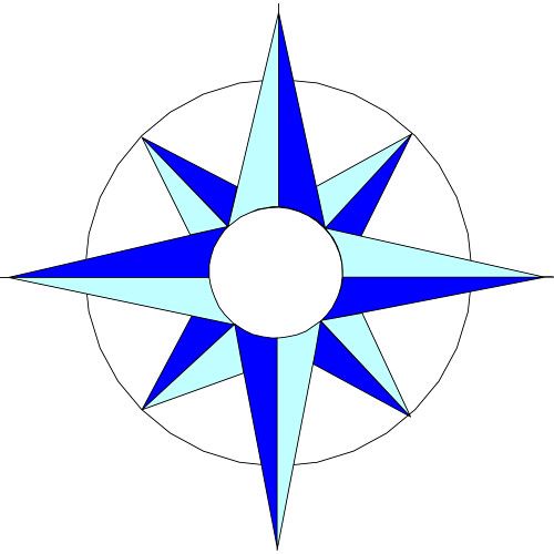 In black and white. Compass clipart compass rose