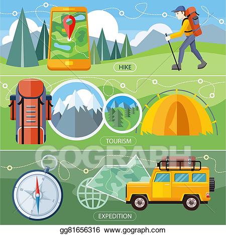 hiking clipart expedition
