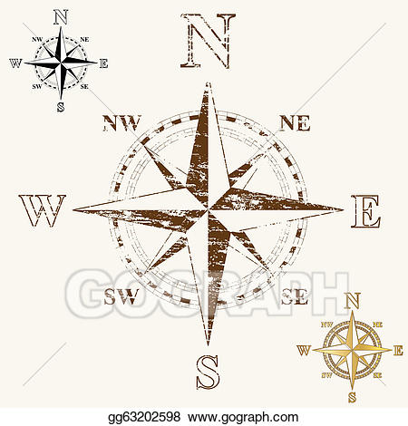 compass clipart faded