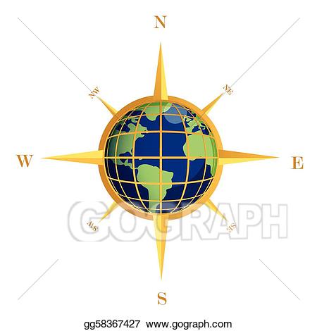 compass clipart globe