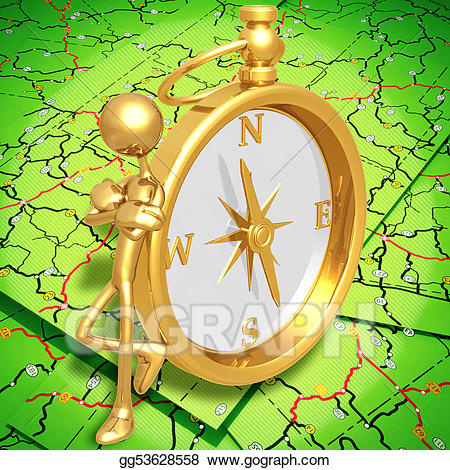 compass clipart golden compass