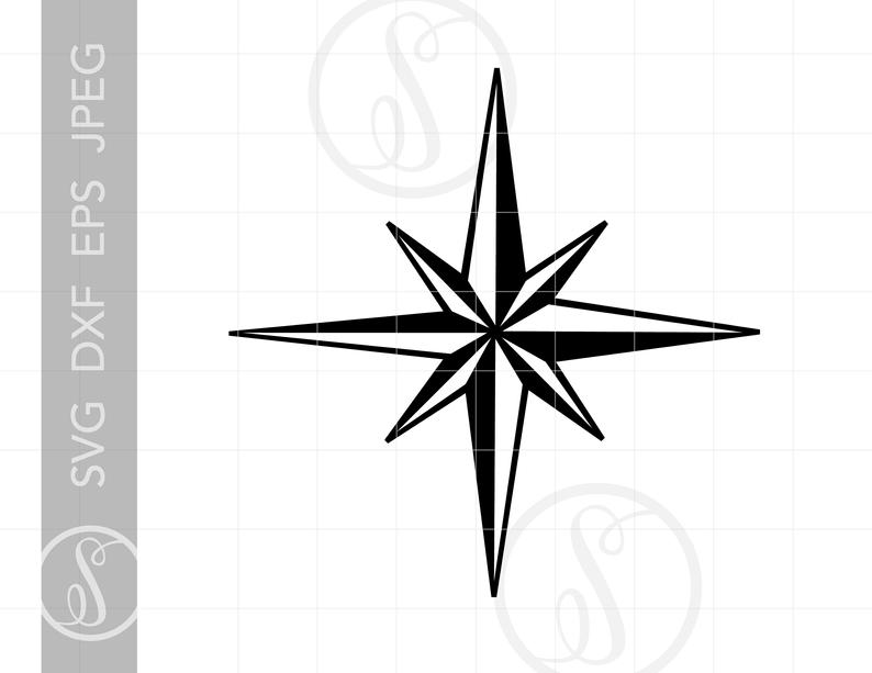compass clipart northern star