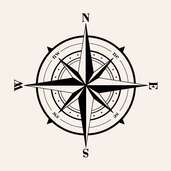 Pin on art love. Compass clipart old fashioned