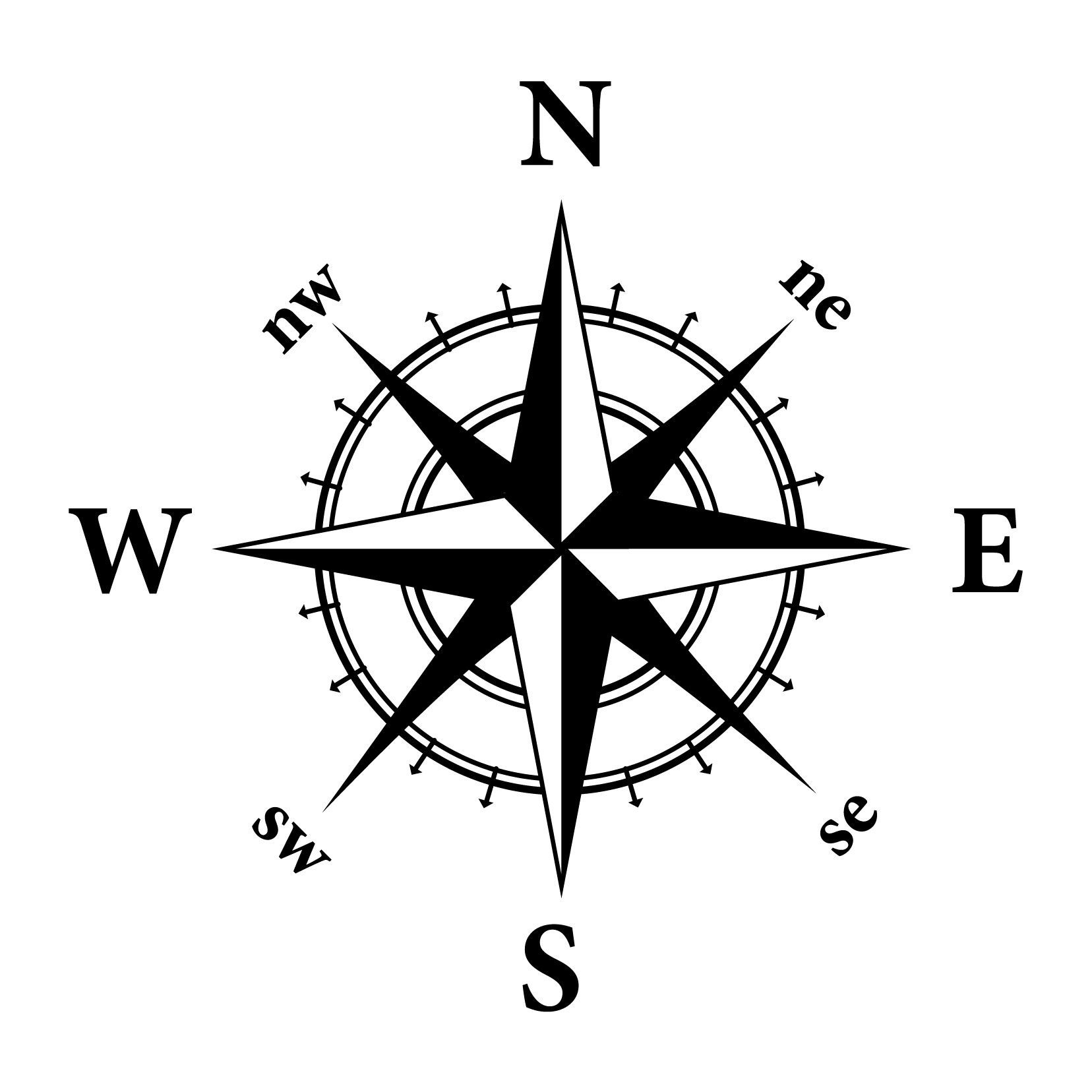 compass clipart scout map