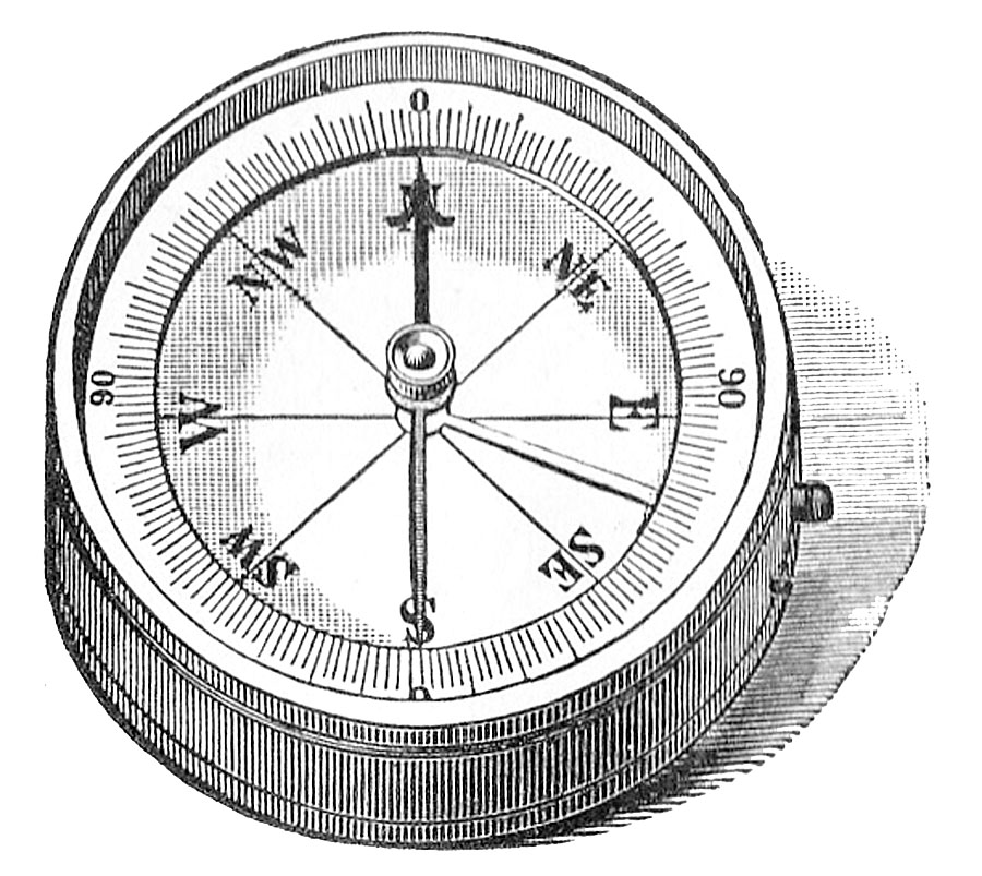 Vintage clip art the. Steampunk clipart old compass