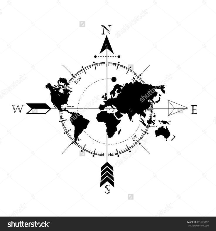 compass clipart stylized