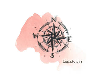 compass clipart watercolor