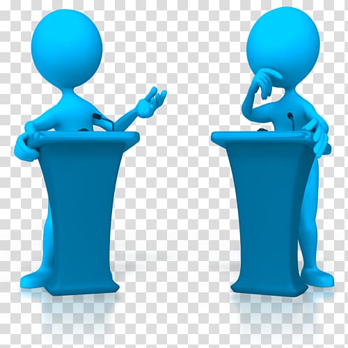 Two person talking illustration. Teamwork clipart debate team