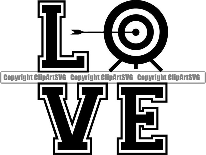 Love archery sports game. Competition clipart practice