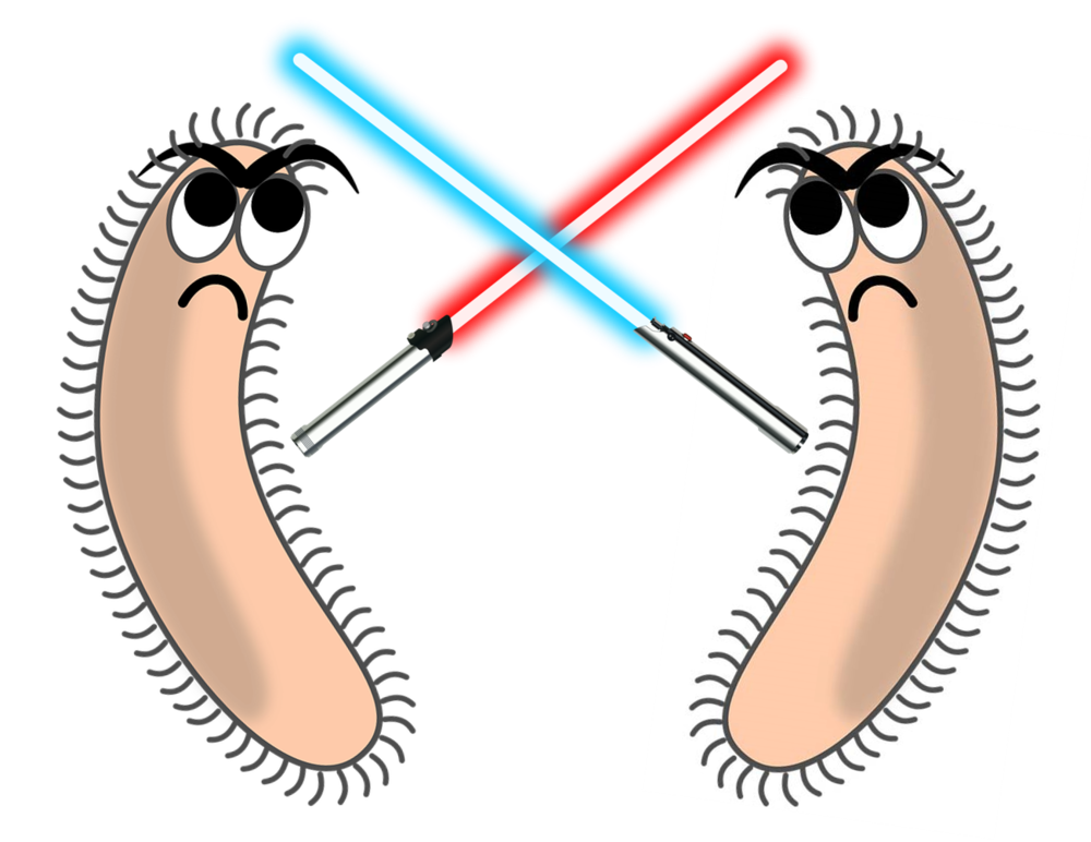 Competition clipart rivalry. Microbial warfare bacterial machinery