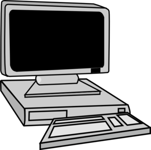 computer clip art black and white