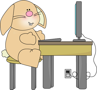 Bunny using image. Computer clip art cute