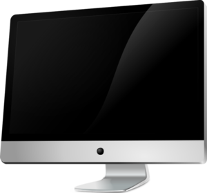 Modern design monitor fortran. Computer clip art minimalist