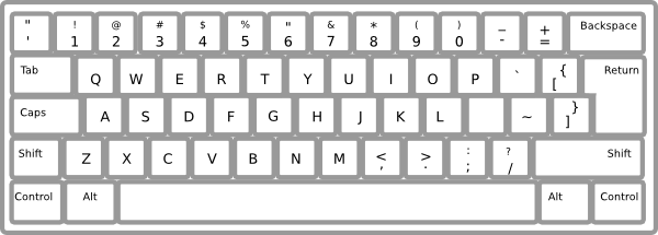 Computer clip art simple. Keyboard at clker com