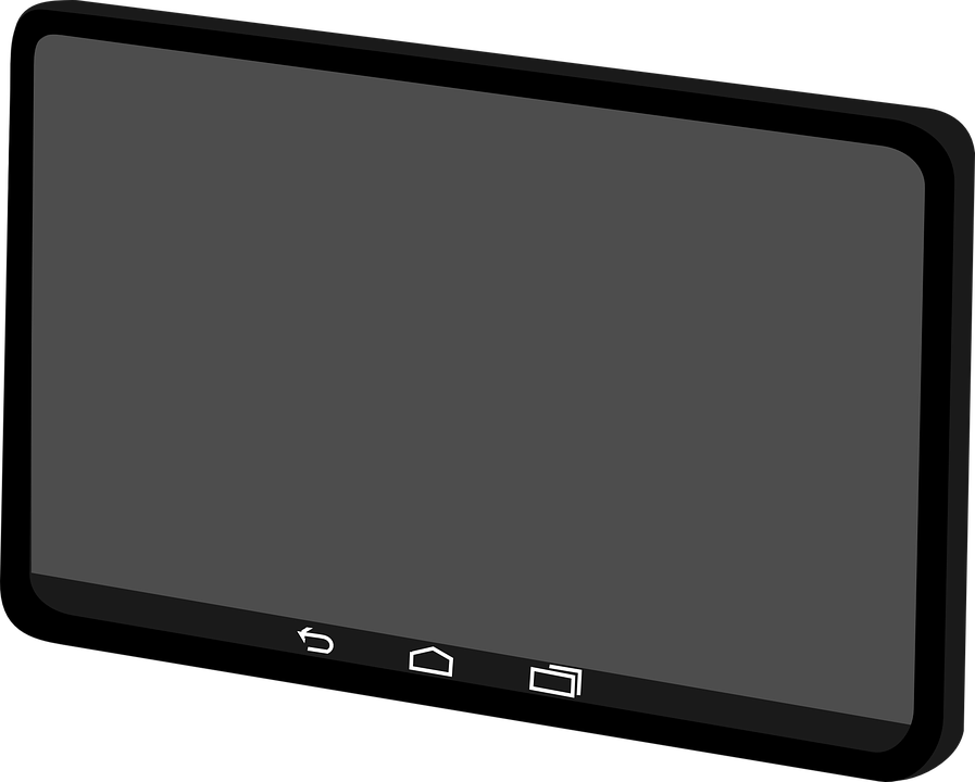 Technology tablet frames illustrations. Computer clipart modern