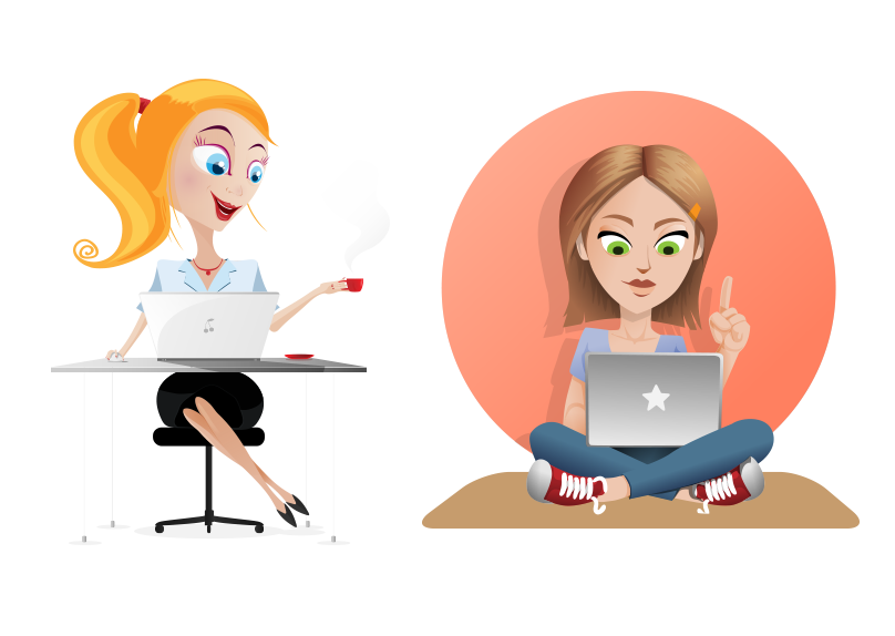 computers clipart business woman