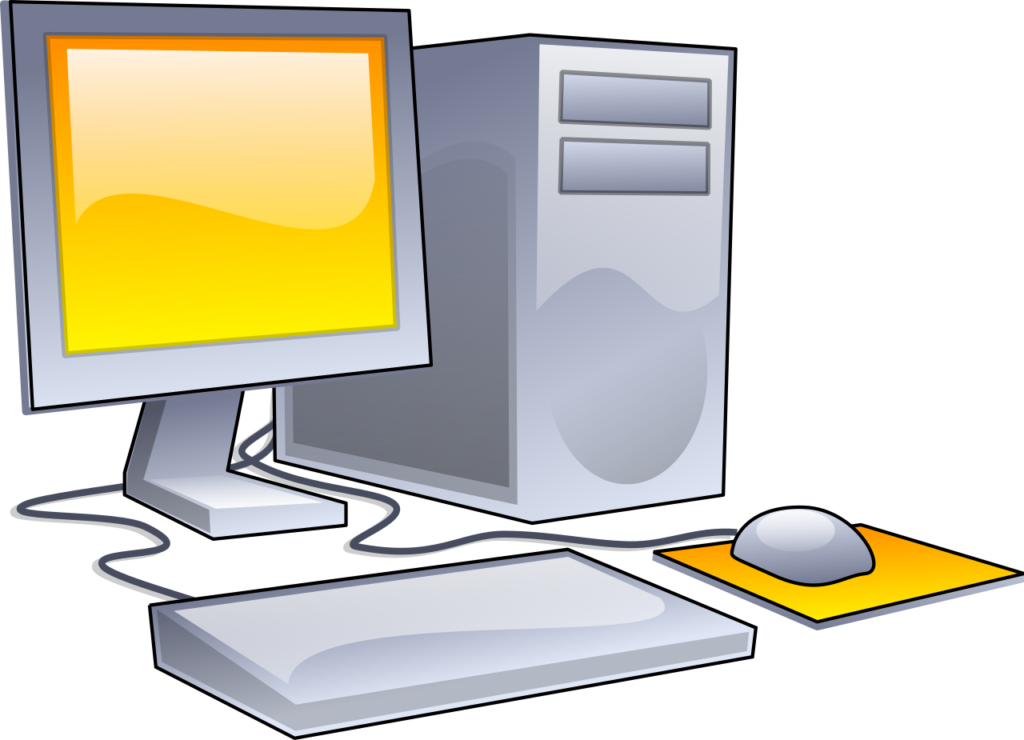 Computers clipart cute. Free desktop computer images