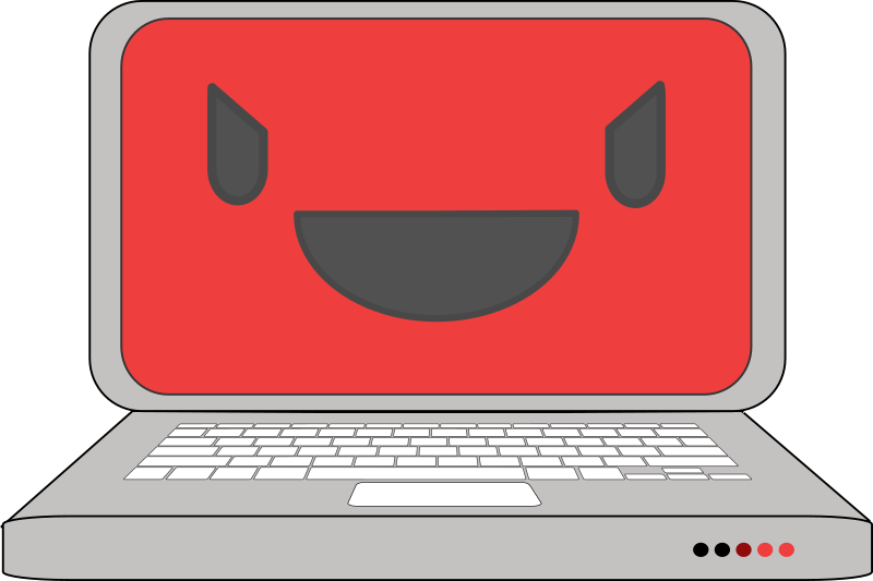 computers clipart red