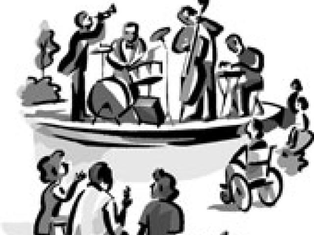 concert clipart black and white