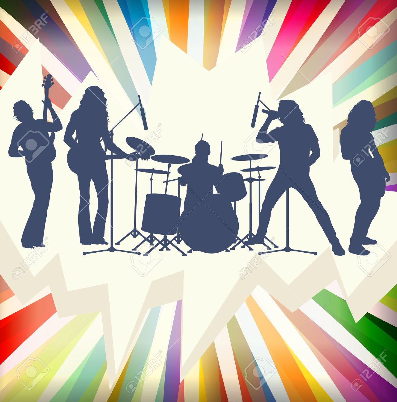 concert clipart rock group