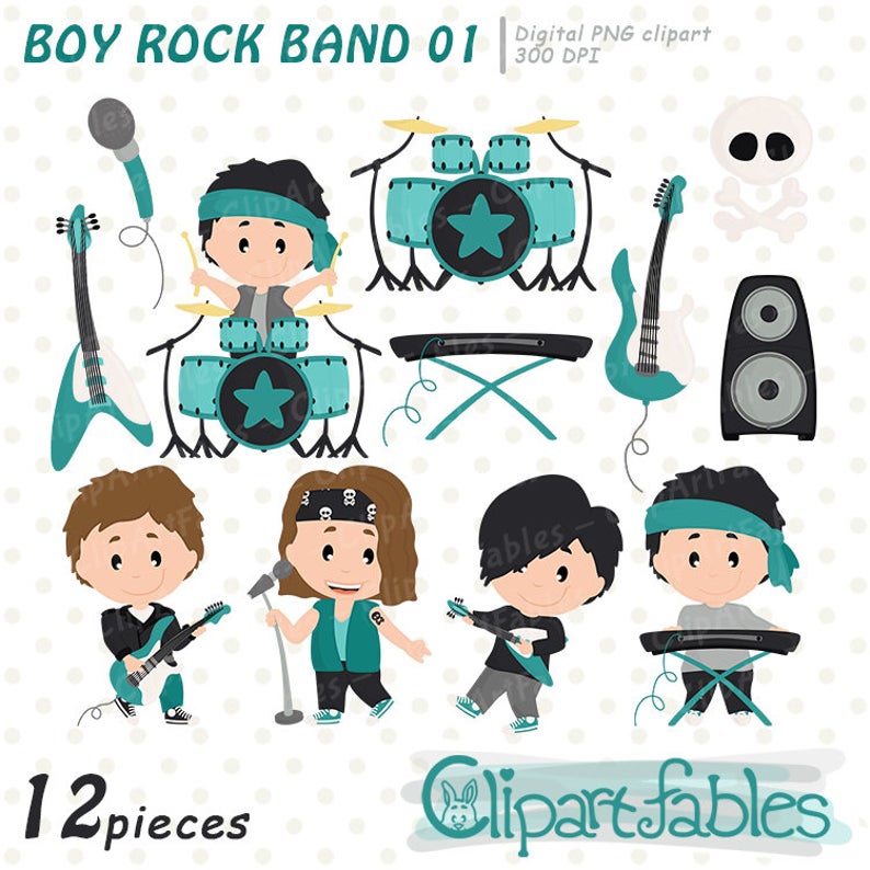 Concert clipart rock group. Boy star clip art