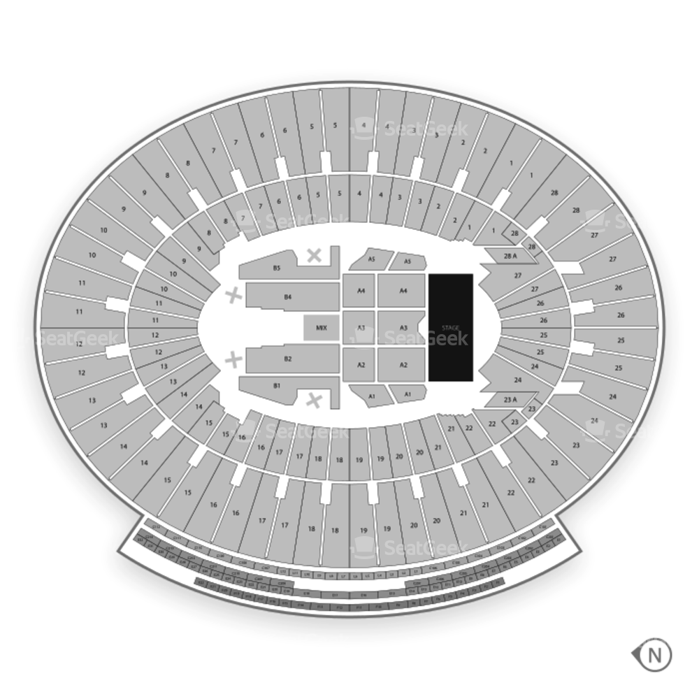 Concert Rose Bowl Seating Chart