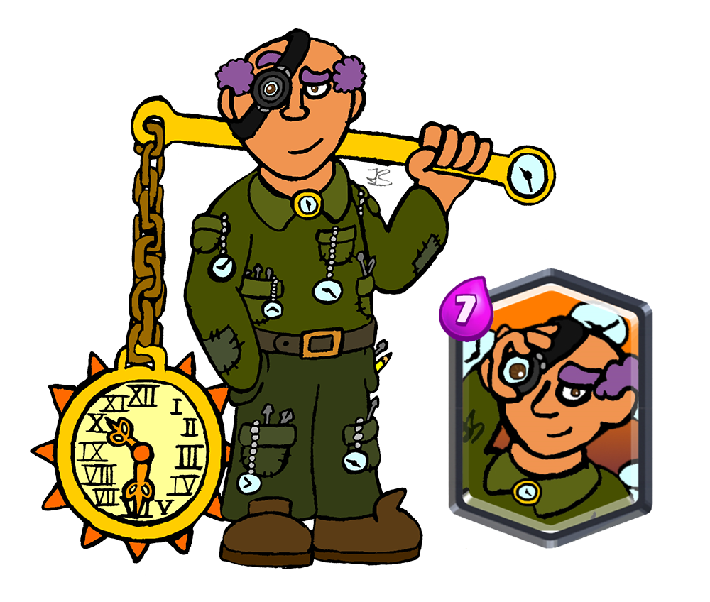 New idea introducing watchmaker. Working clipart time card