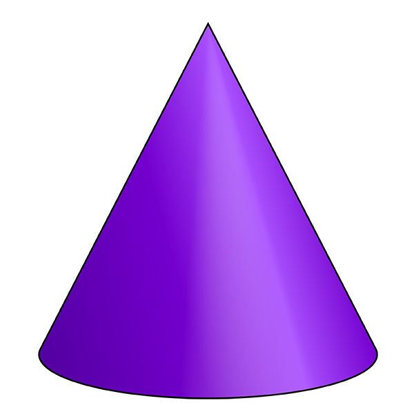 cone clipart 3 d shape