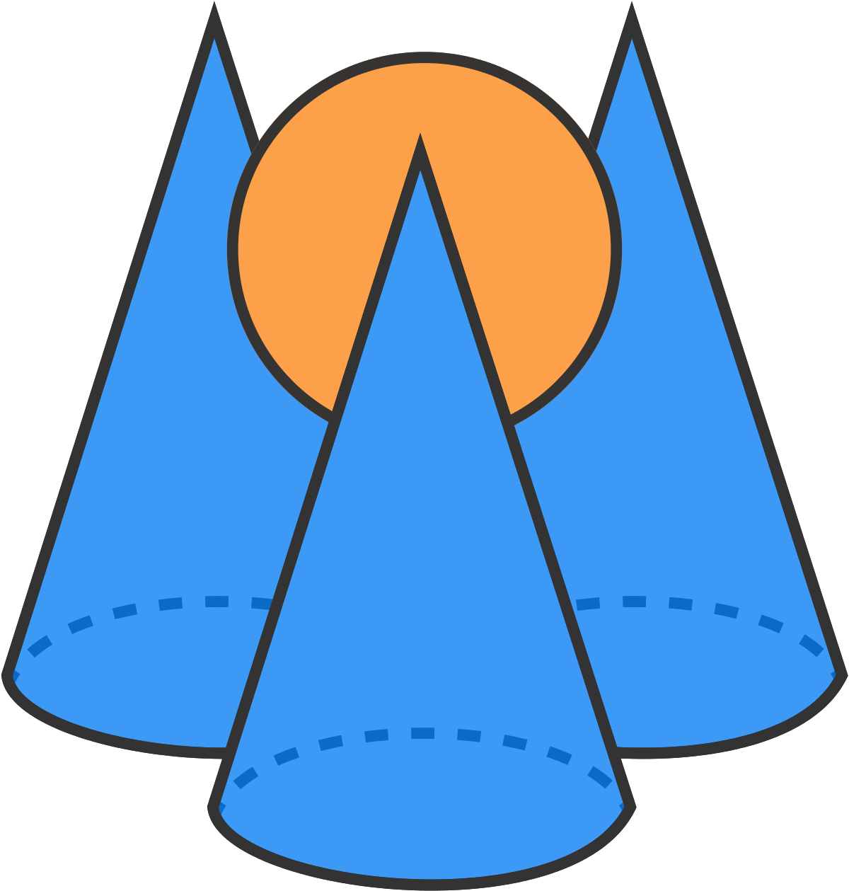 cone clipart circular