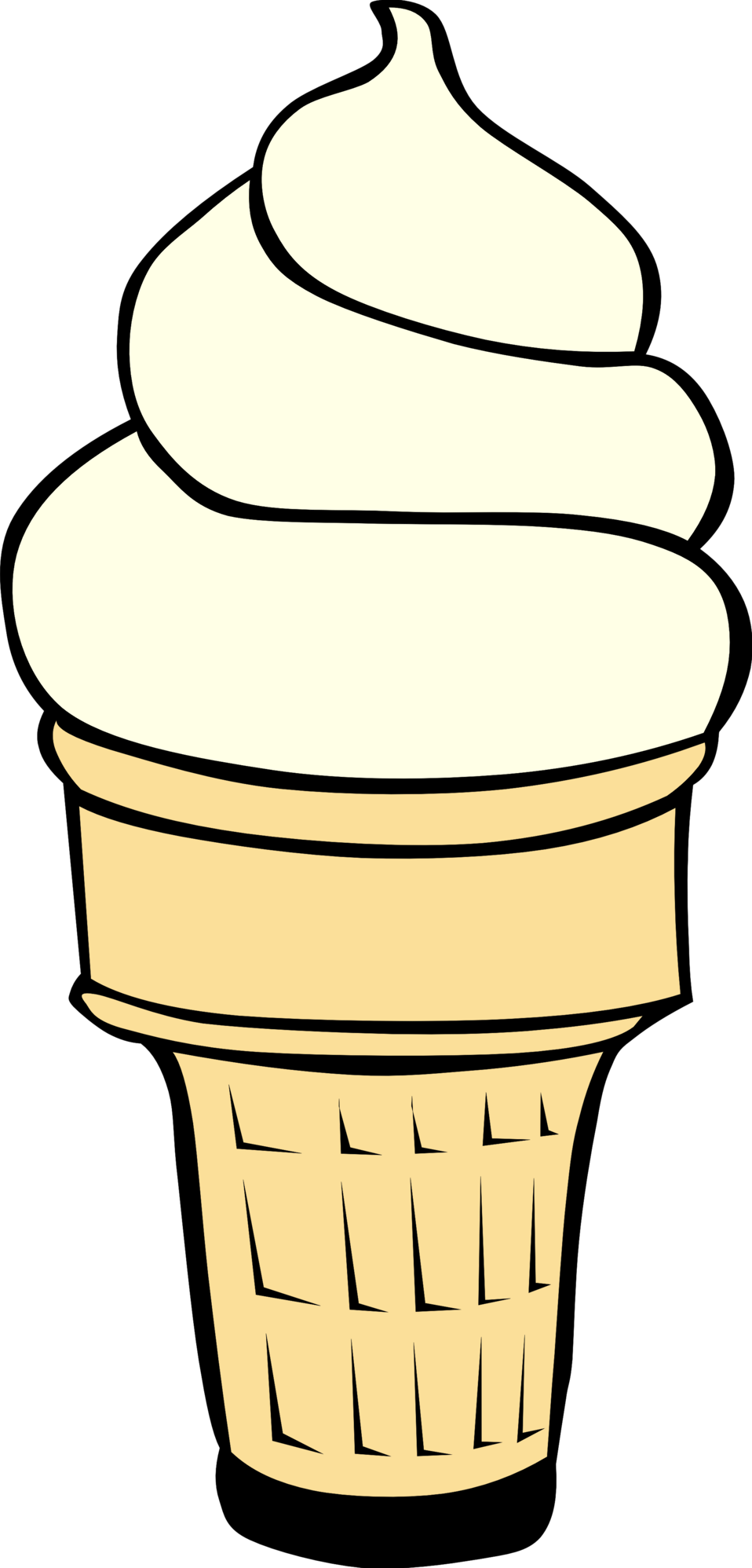 Cone clipart creame. Public domain clip art