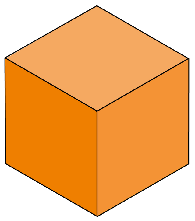 What is a solid. Cube clipart surface area
