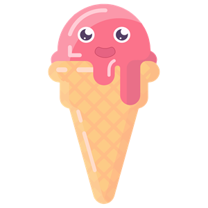 Cone clipart cute. Anthropomorphic ice cream cliparts