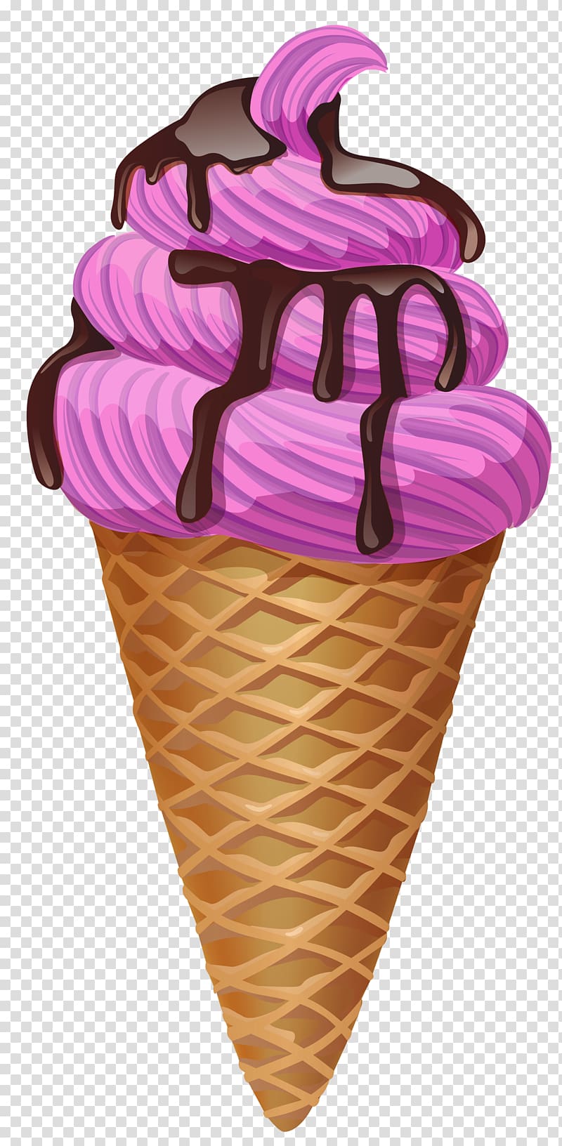 Ice cream cones chocolate. Sundae clipart soft serve