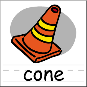 cone clipart labeled