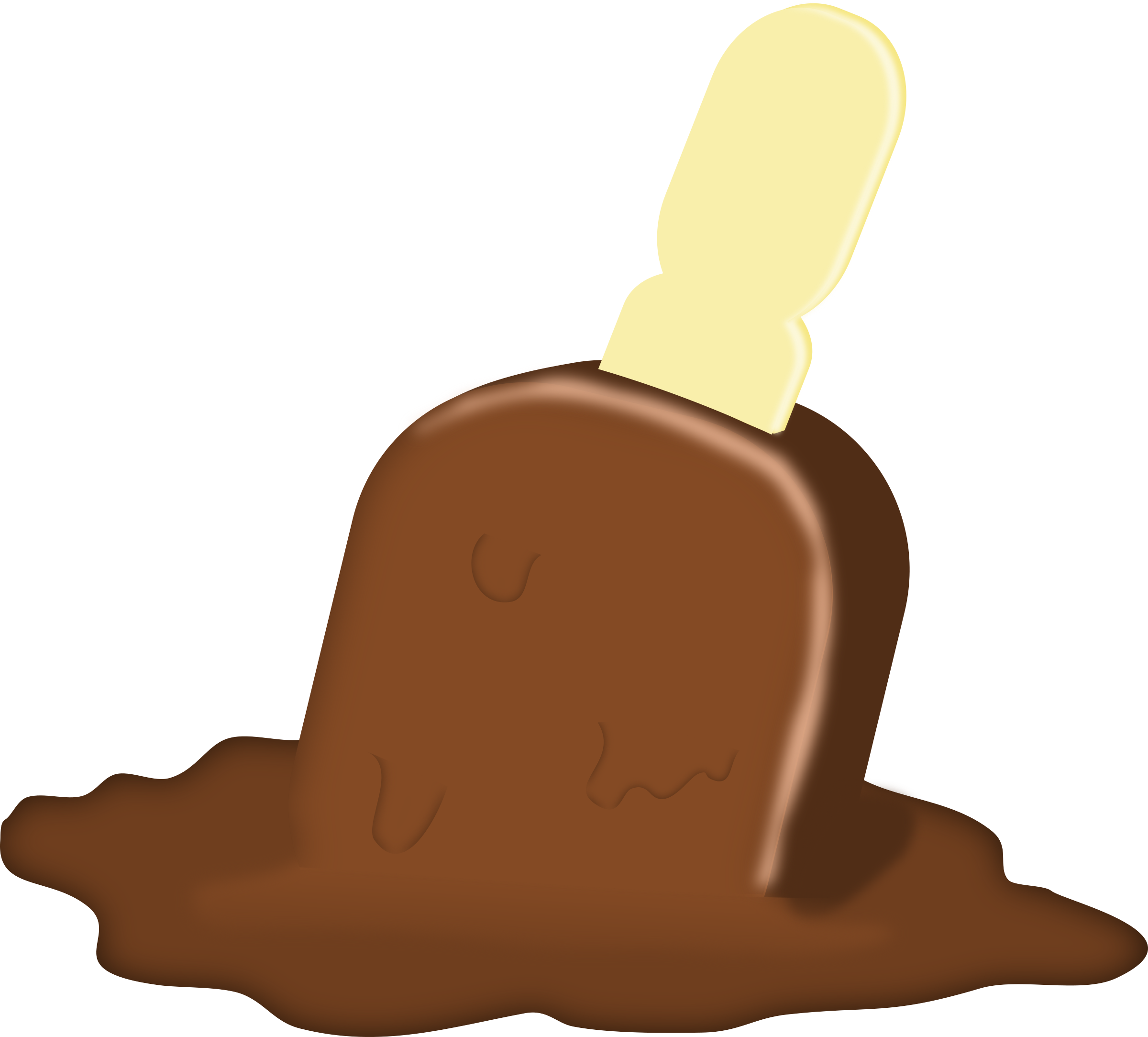 cone clipart melted