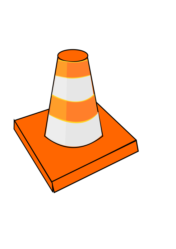 cone clipart orange cone