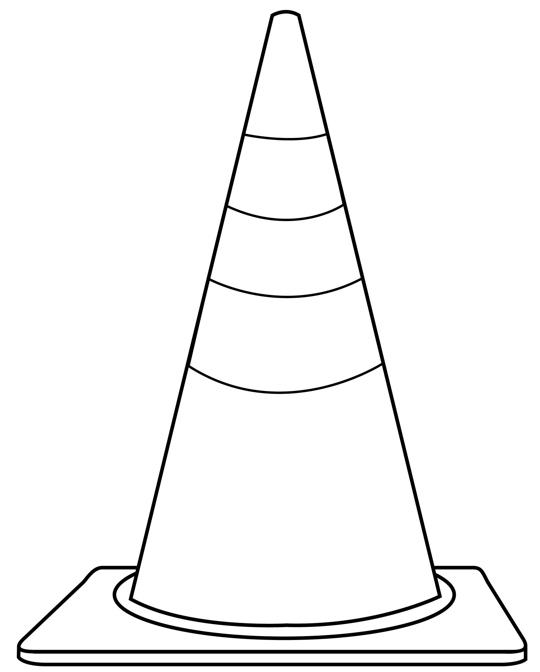 cone clipart outline