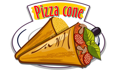 cone clipart pizza