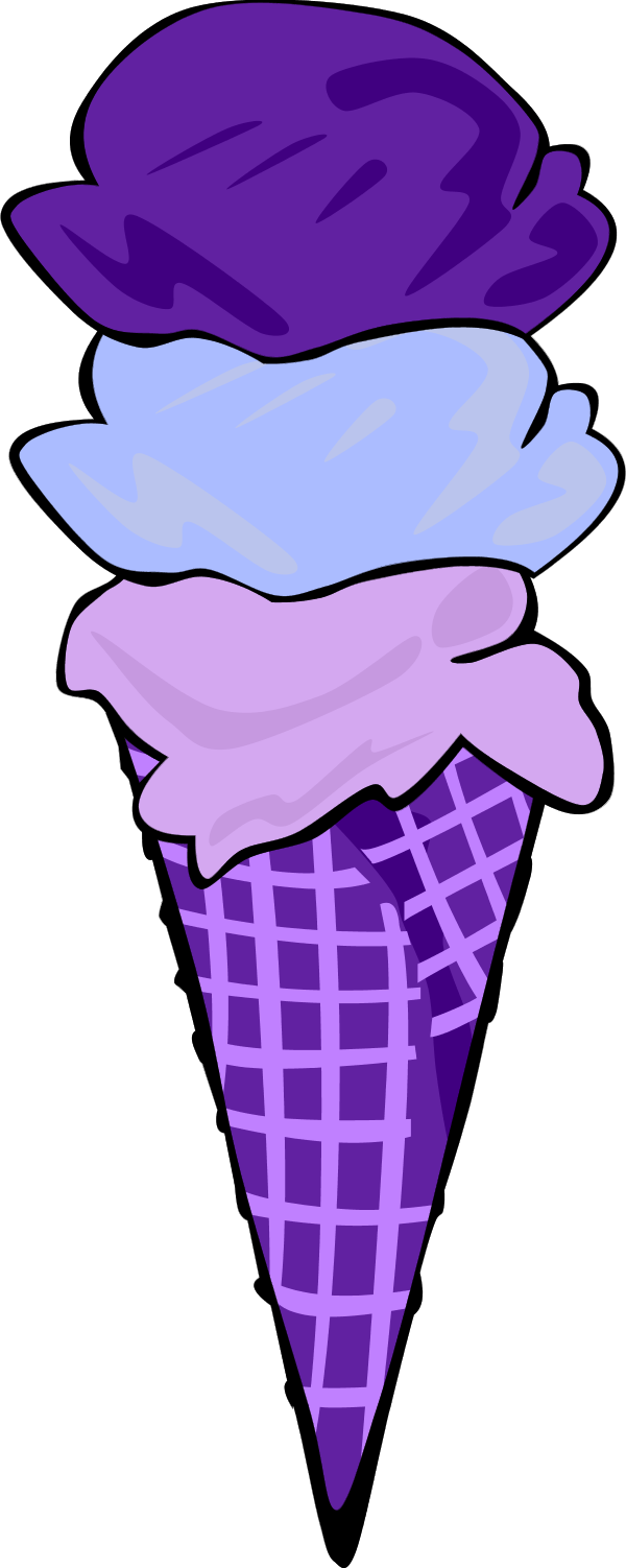 cone clipart purple