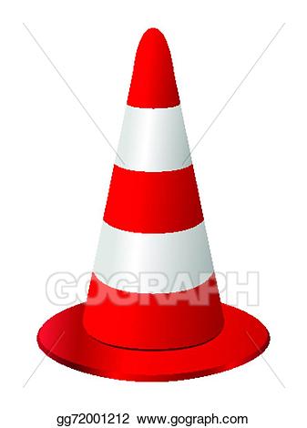 Cone clipart red. Vector art and white