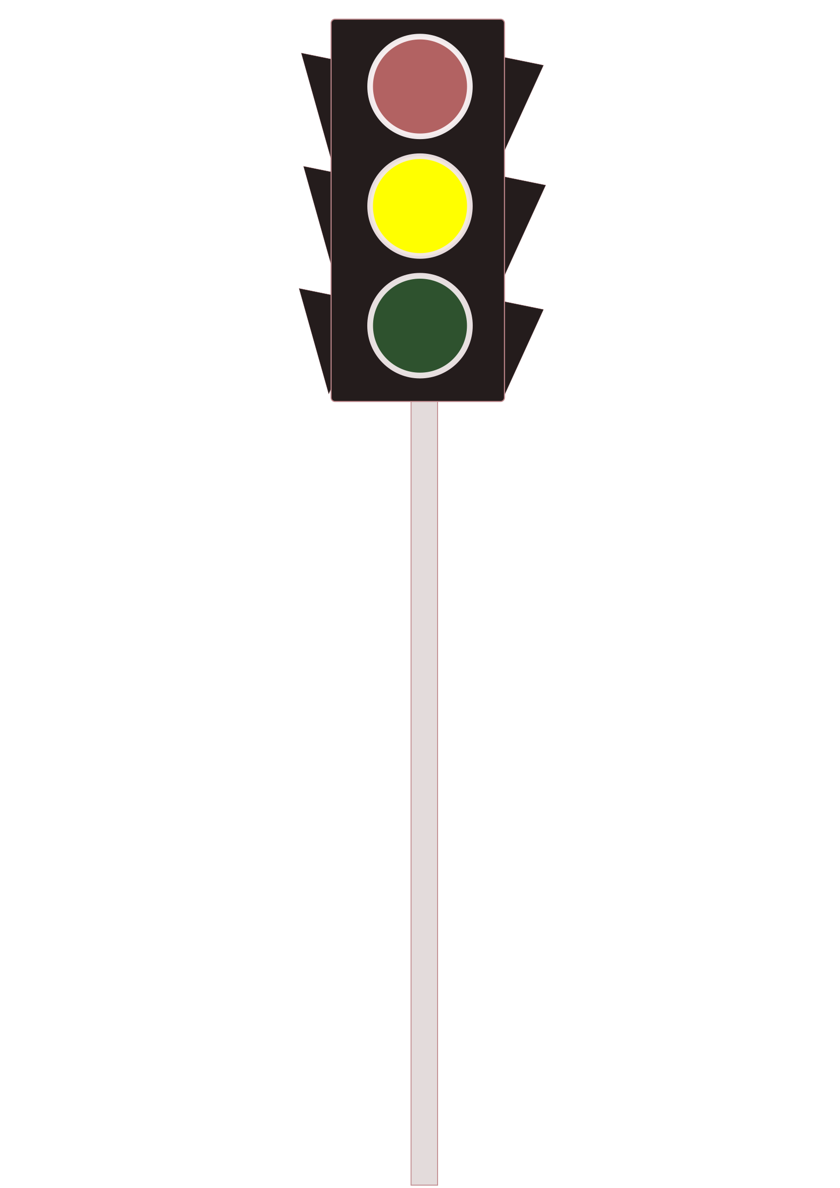 Traffic signal yellow icons. Cone clipart trafic