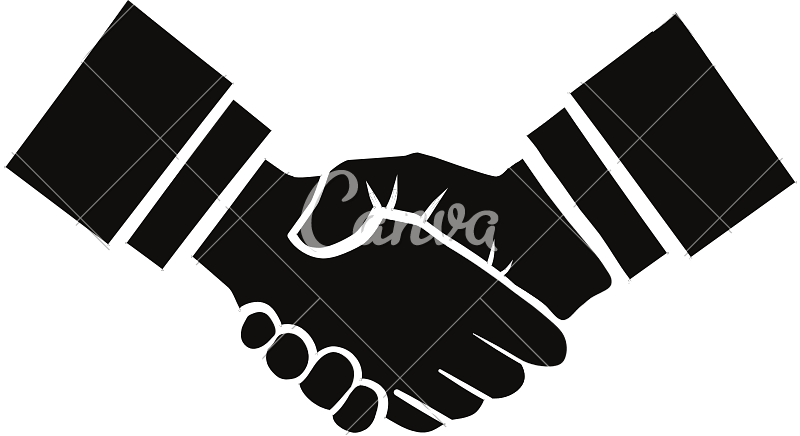 Hand shake isolated icon. Conference clipart handshake