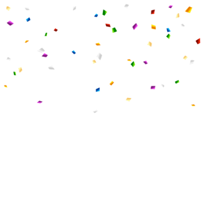 Download free transparent image. Gold confetti border png