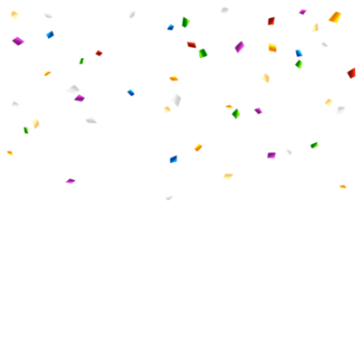 gold confetti border png