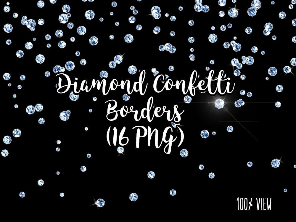 confetti clipart diamond