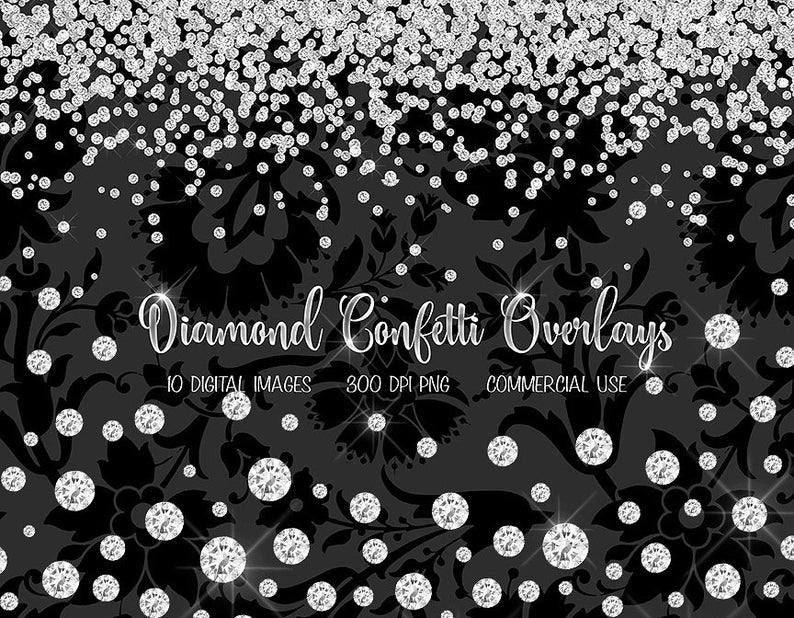 confetti clipart diamond