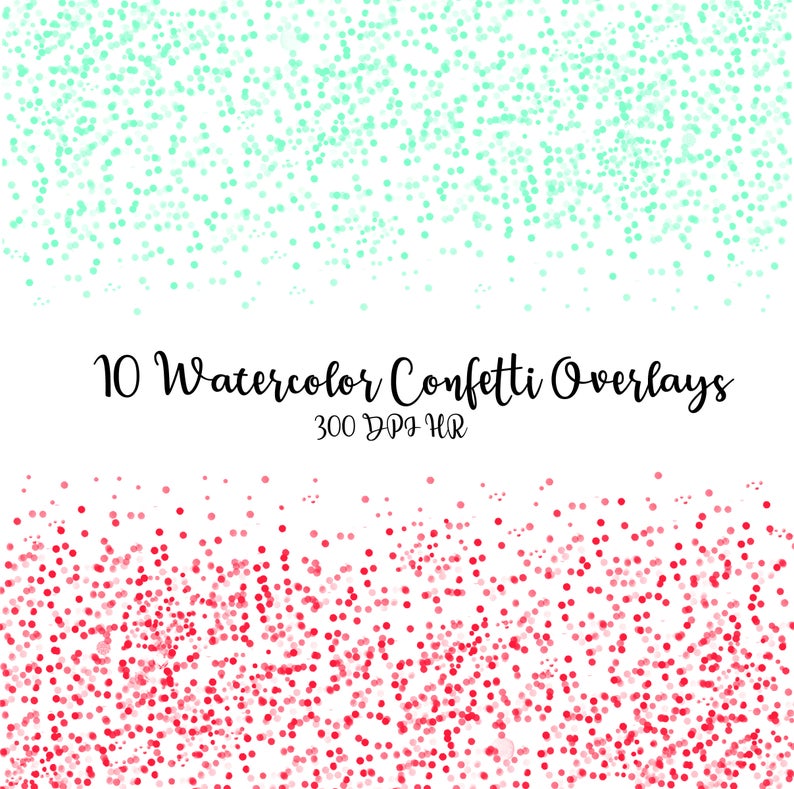Confetti clipart neon. Overlay borders party overlays